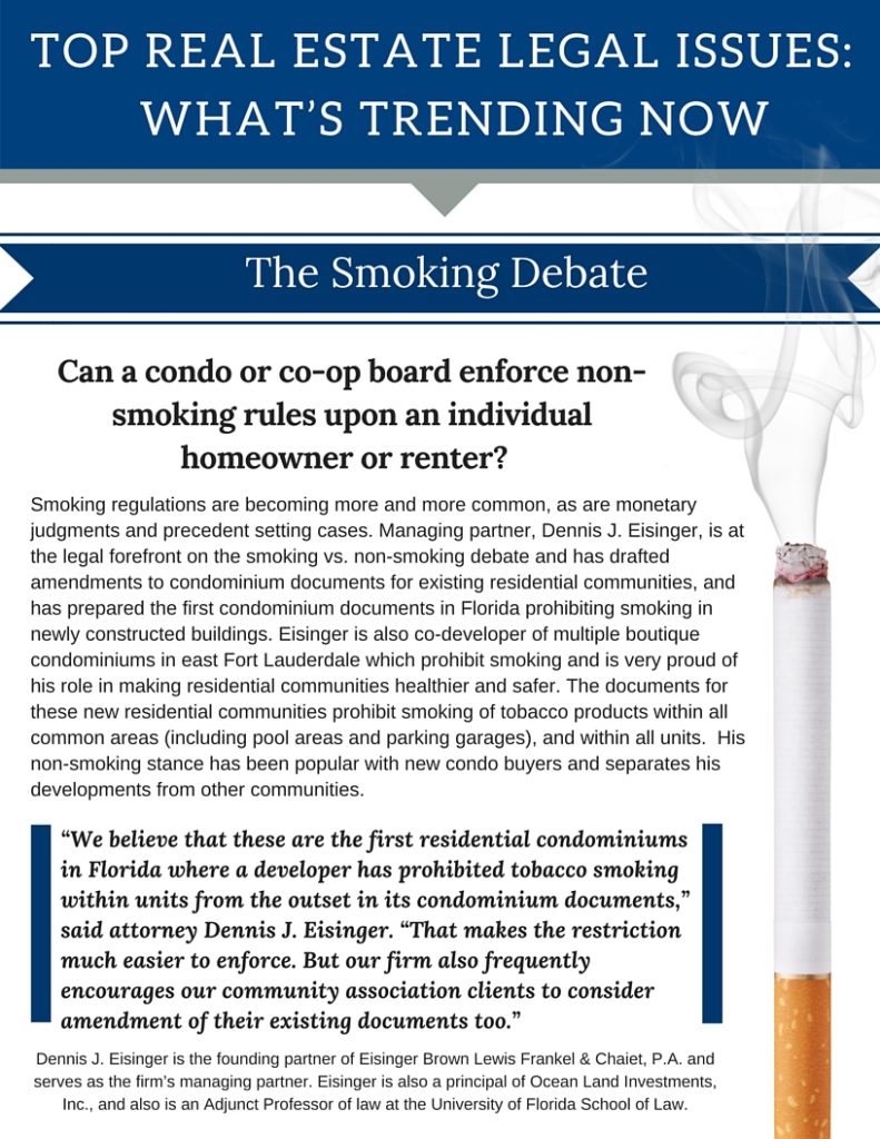 The Smoking Debate Can a Condo or CoOp Board Enforce NonSmoking